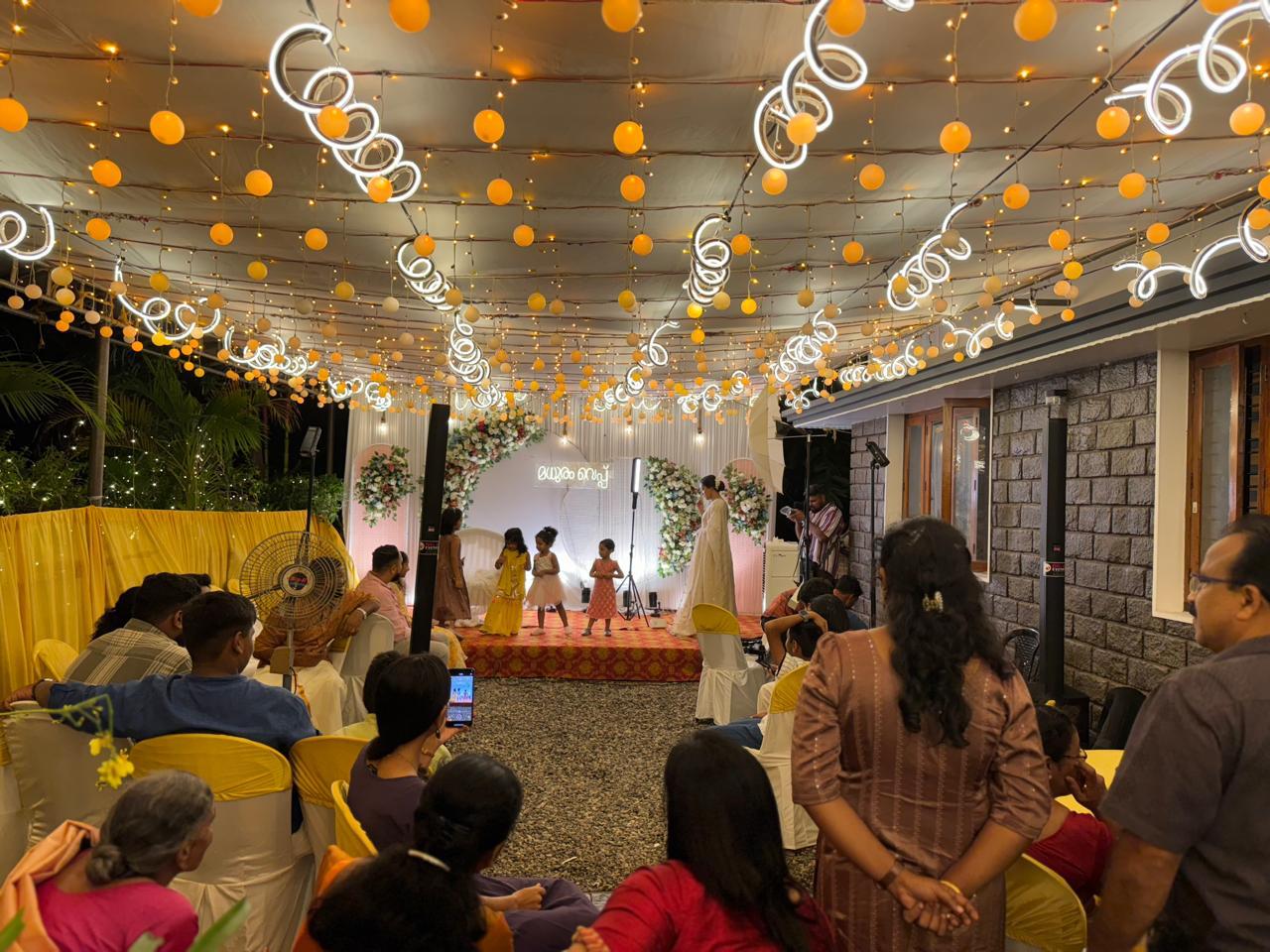 Fairy light table setup